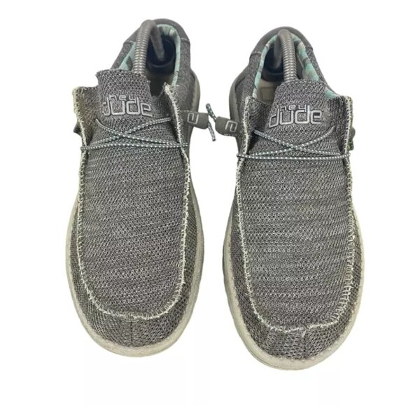 Hey Dude Wally Sox Charcoal Gray Slip On Boat Casual Shoes Mens Size 9 - Picture 2 of 7